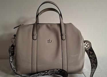 BORSA VERNICE GRIGIA 
