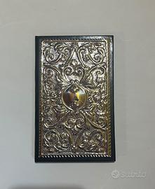 Agendina telefonica vintage con copertina argento