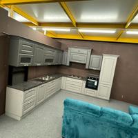 Cucina con anta in massello modello Olimpia