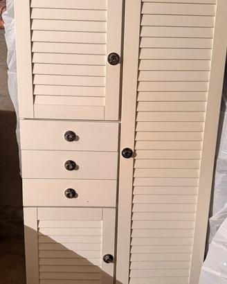 Armadio da bagno alto 170 cm, Porte lavorate