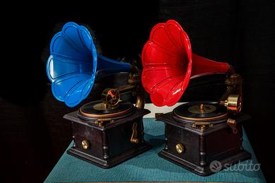 Fonografo carillon vintage con cassetto