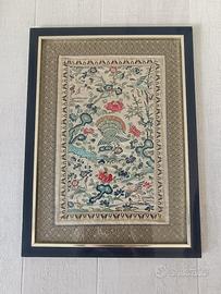 Quadro Ricamo Antico Cinese