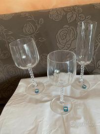 Set bicchieri vintage anni 80 di Murano