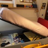 2 letti contenitore rete a doghe