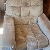 Grande Poltrona in pelle scamosciata