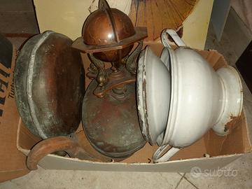 Vasi e oggetti vintage in rame e metallo
