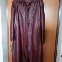 giacca lunga in pelle donna 