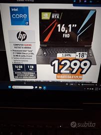 NOTEBOOK GAMING INTEL I7 16GB 1TB SSD