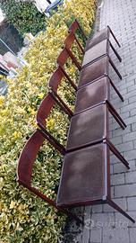 sei sedie Teak 50's Edmondo Palutari per Dassi