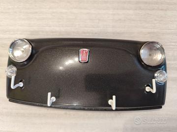 Portachiavi da parete Fiat 500 d'epoca in metallo 