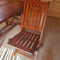 6 Sedie ripiegabili  in legno massello