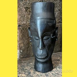 scultura Kuba in legno Congo anni 50 boccale