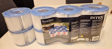 8 Cartucce Filtri originali Intex S1 Nuove PureSpa