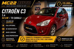 Citroen C3 1.4 Exclusive UNICO PROPRIETARIO OK NEO