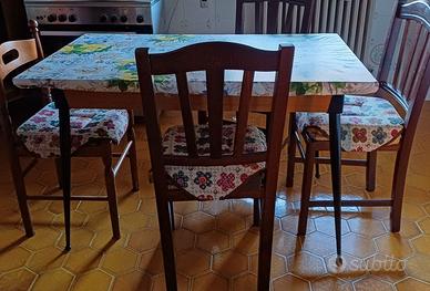 TAVOLINO CUCINA ANNI 70 CON SEDIE