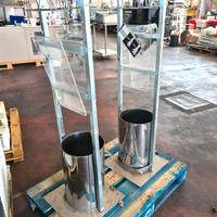 2 porta guanti e sacchetti in inox usati