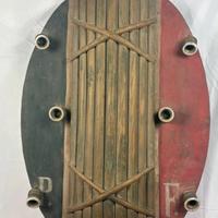 Grande insegna luminosa d’epoca PNF in legno '30