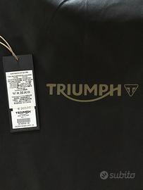 Giacca estiva nera triumph due strati e guanti
