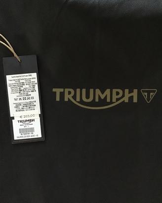 Giacca estiva nera triumph due strati e guanti