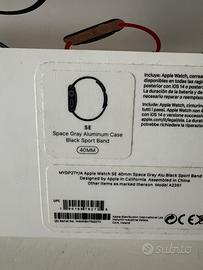 Apple watch se 1 gen.  space grey alluminio 40 mm