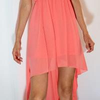 Abito donna lungo sbracciato rosa Emamoda Taglia S