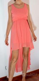 Abito donna lungo sbracciato rosa Emamoda Taglia S