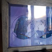 Lustro ceramica a specchio Deruta o Gualdo 30x25