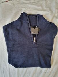 Maglione blu cerniera, nuovo, taglia M, da 49 a 26