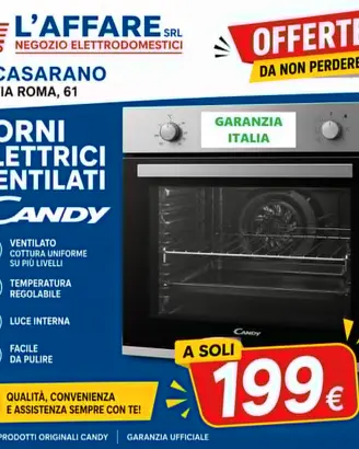 forno elettrico ventilato Candy da incasso