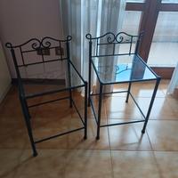 COMODINI IN FERRO/VETRO