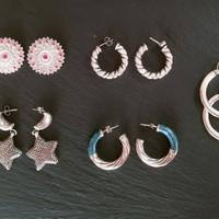 lotto orecchini argento e bigiotteria vintage