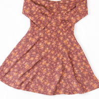 Abito Terranova L floreale bordeaux