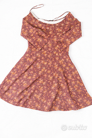 Abito Terranova L floreale bordeaux