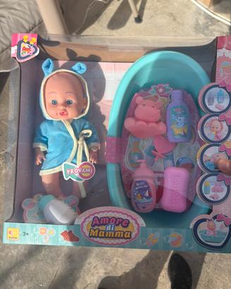 Bambola Amore di Mamma con vaschetta e