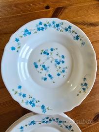 Servizio piatti Arcopal France vintage Myosotis
