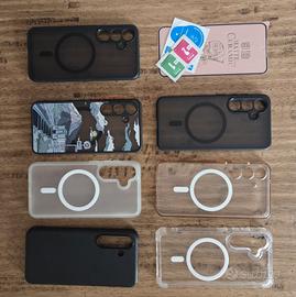 SET 7 COVER PREMIUM S25 + VETRINO PRIVACY- SAMSUNG