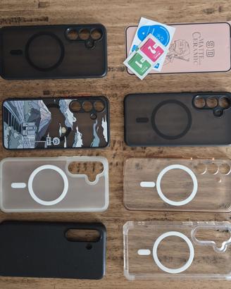 SET 7 COVER PREMIUM S25 + VETRINO PRIVACY- SAMSUNG