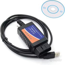 Cavo Diagnosi OBD2 ELM327 USB (Switch MS/HS CAN)