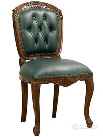 Sedia a massello riv pelle