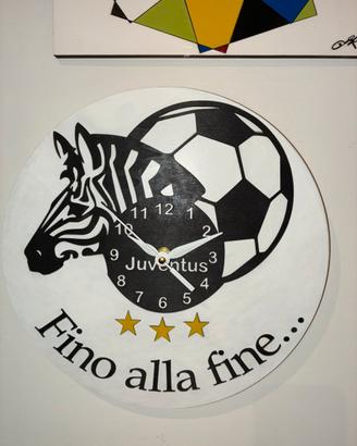 Orologio da muro juventus in legno