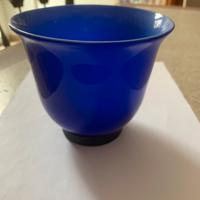 Venini vaso vintage blu elettrico