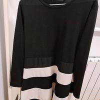 vestito a palloncino vintage bianco e nero