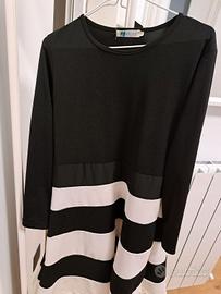 vestito a palloncino vintage bianco e nero