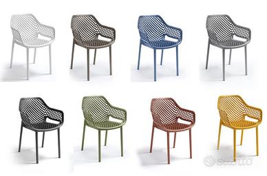 Sedia con braccioli poltrona aria tipo net nardi