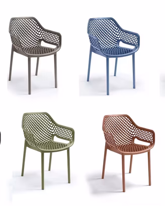 Sedia con braccioli poltrona aria tipo net nardi