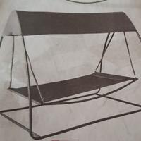 Amaca con struttura, parasole e poggiatesta