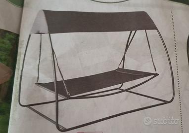 Amaca a dondolo con parasole e poggiatesta