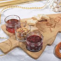 Set aperitivo con tagliere natalizio legno, Albero