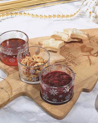 Natale Set aperitivo con tagliere Albero e ciotole