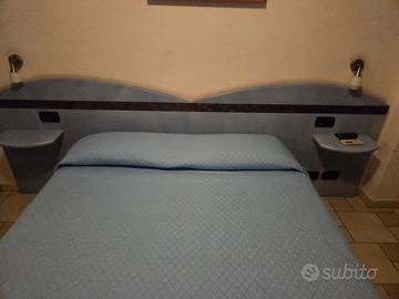 n. 3 testate letto in letto con inserti vetro arti